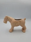 Vintage McCoy Cream Tan Dog Airedale Terrier Planter Mid Century Art Ceramic