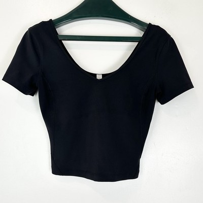 Lululemon Align T-Shirt Black Nulu Athleisure Yoga Pilates Princess Minimalist 6