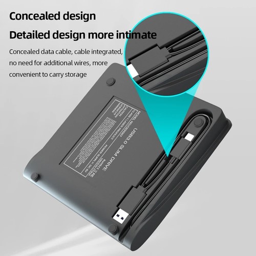 USB 3.0 Type-C Slim Externe DVD RW CD Graveur Lecteur Graveur Lecteur Lecte5679 - Afbeelding 5 van 8