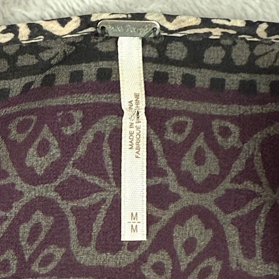 Vestido Free People Penny Lane M Estampado Floral Gasa Boho Festival Hippie Fluido Foto 4 de 4