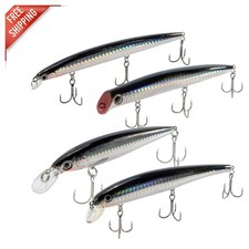 4-Pack Surf Fishing Lures with Mustad Hooks - Ideal for Mackerel & Tarpon