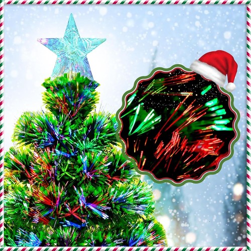 Small Christmas Tree Fibre Optic, 53cm Mini Artificial Xmas Tree, Battery (2) - Picture 6 of 8