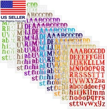 10 Sheets Letter Stickers Colorful Glitter Self Adhesive Alphabet Sticker Shiny