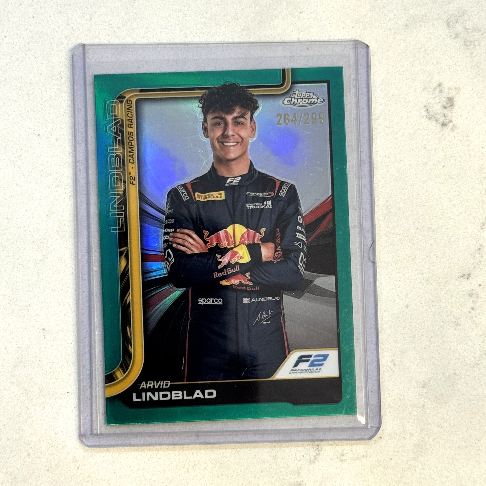 2025 Topps Chrome Formula 1 F1 #23 ARVID LINDBLAD Teal Refractor /299