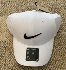 Nike Club Cap Hat Structured Swoosh Dri-FIT White FB5625-100 Adult Size L/XL