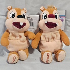 90  s Disney Store Chip  Dale Mini Bean Bag Plush Toy Beanie Set- With Tags