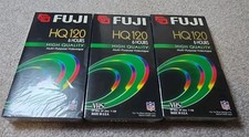 LOT OF 3- Fuji HQ120 6 Hours VHS Blank Video Tape Brand New Sealed High Quality
