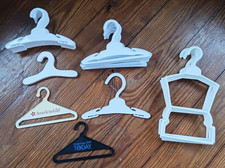37 White Plastic Hangers for 18 inch Doll Clothes Girl Outfits American Girl