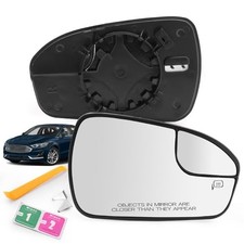 Driver Side Power Heated Mirror Glass Assembly Replacement for Driver Side LH