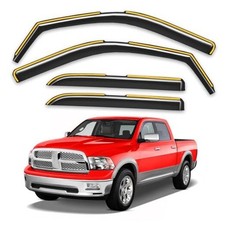 in-Channel Window Rain Guards Fit for Fit for 2009-2018 RAM Crew Cab Mega Cab