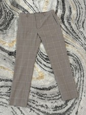 H M Men s Slim Fit Pants Slacks Chino 32x32 Khaki Tan Cross Pattern
