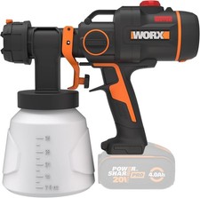 WORX Powershare Cordless Paint Sprayer 20V 1000ml BODY ONLY WX020.9 3 Spray Mode