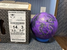 14# 1st Quality NIB Hammer Black Widow Dynasty 3.0 Bowling Ball 2-3 Pin 3.3 Top