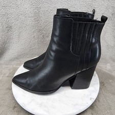 Marc Fisher Shoes Womens Size 9 Black Leather Ankle Boots Read