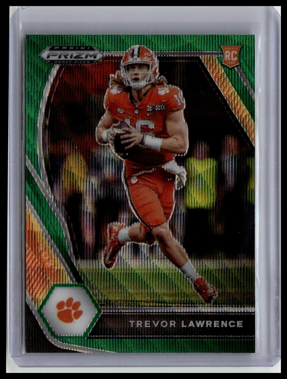2021 Panini Prizm Draft Picks Collegiate #106 Trevor Lawrence Green Wave