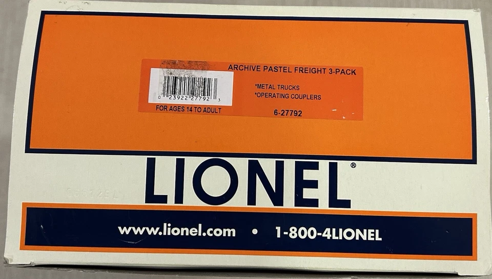 Paquete de 3 góndolas Lionel 6-27792 archivo pastel tolva cuádruple caboose Foto 3 de 4