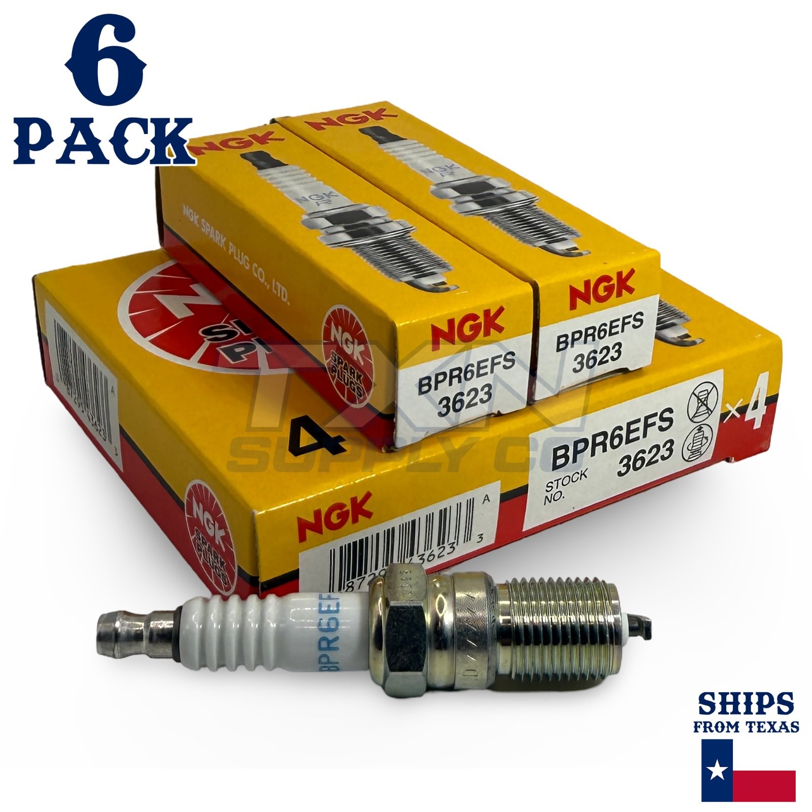 NGK 3623 Spark Plug BPR6EFS - 6 Pack