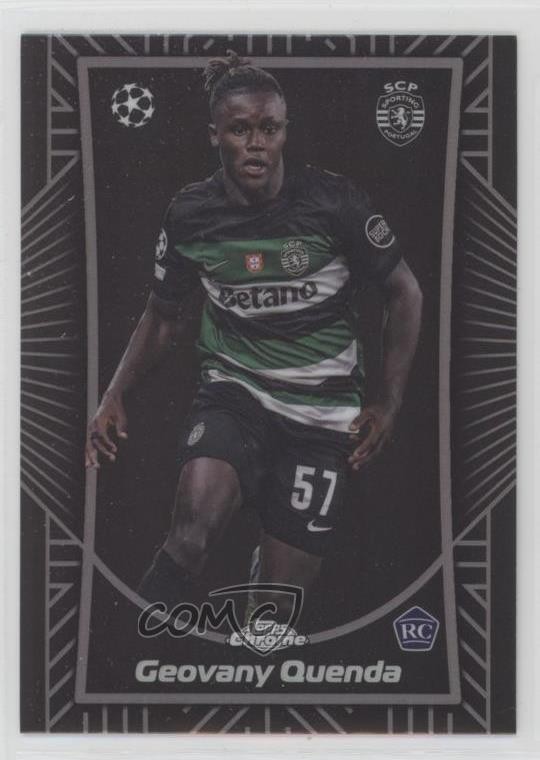 2024-25 Topps Chrome UEFA Club Competitions Shadow Etch Geovany Quenda Rookie RC