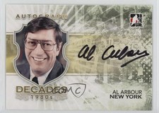 2010-11 ITG Decades 1980s Auto Al Arbour #A-AA Auto HOF 4f5