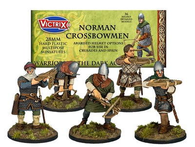 VICTRIX Norman Crossbowmen SPRUE (x6 Figures)  - 28mm Medieval Miniatures
