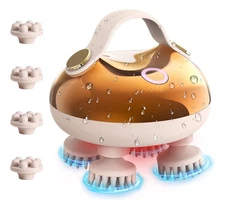 Waterproof Scalp Massager Electric,8 Removable Claws for Head & Hair Care