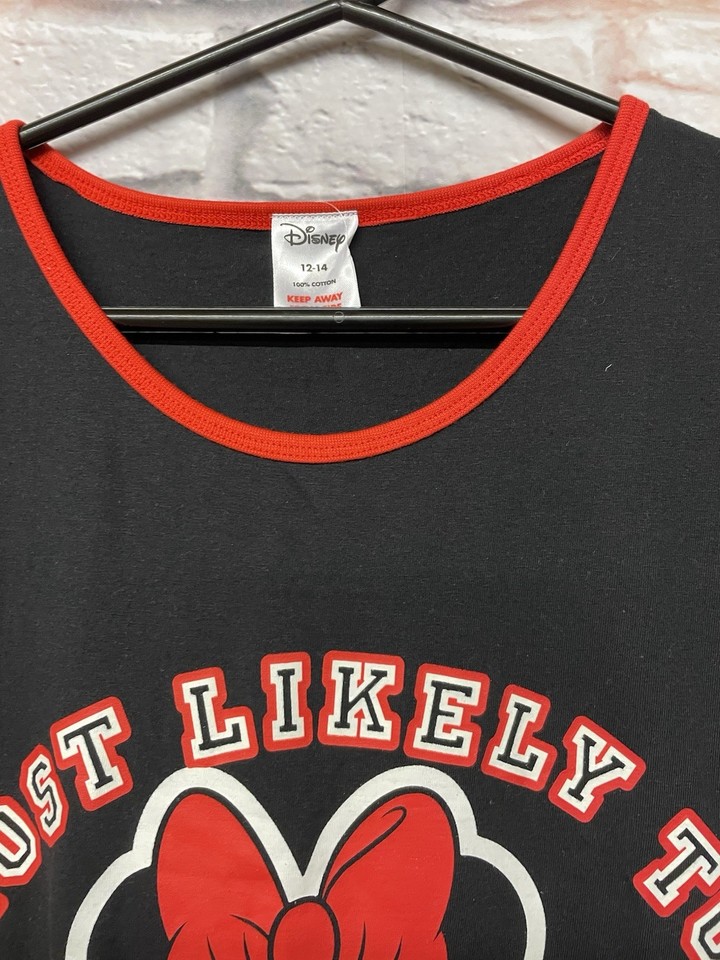 Disney Minnie Mouse Nightdress (TShirt Type),Size 1214,Colour Black