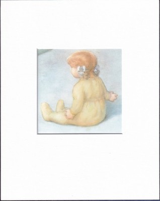 8X10'' Matted Print Art Picture by Bessie Pease Gutmann: Baby Girl, Doll
