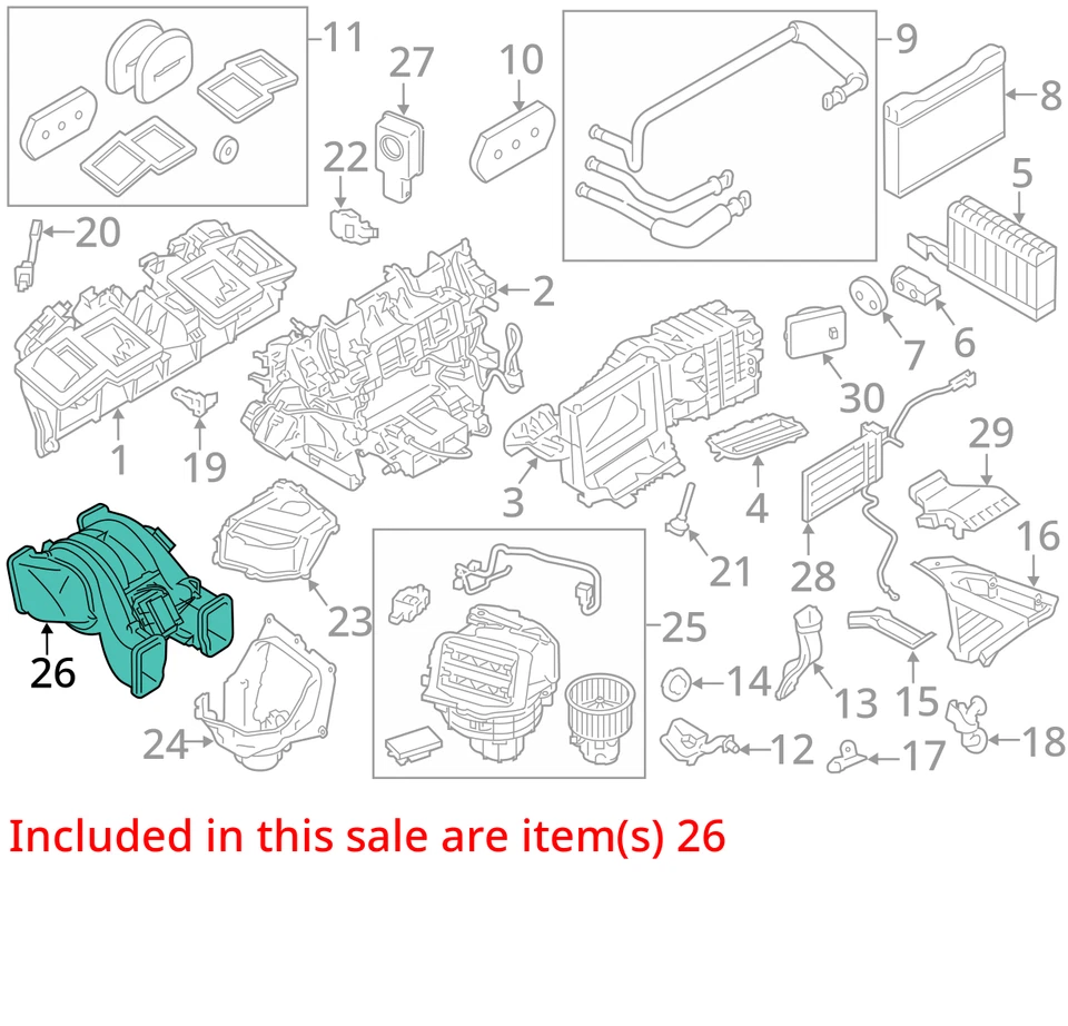 BMW 535i 2015 calefacción aire acondicionado motor fabricante de equipos originales 129 k millas - LKQ425887621 Foto 4 de 4