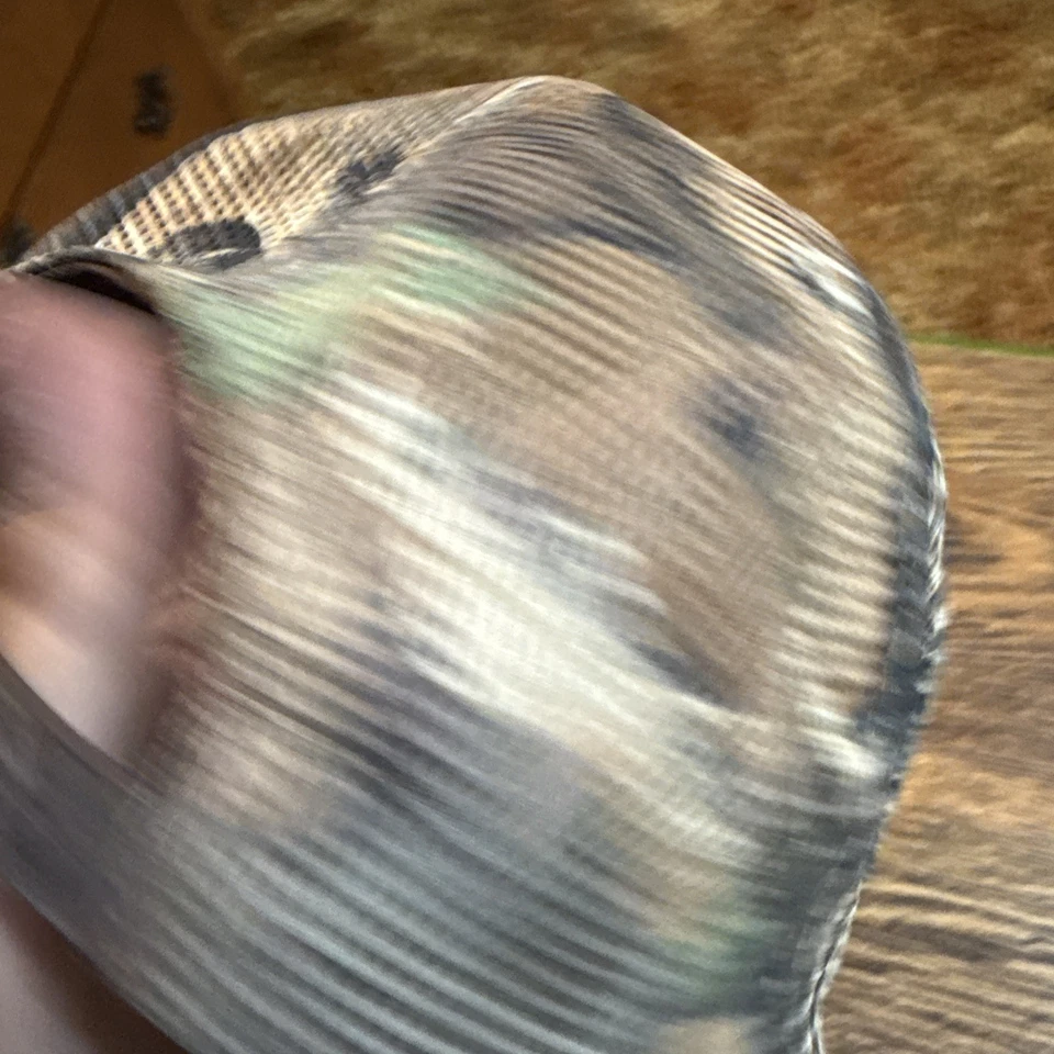 Vintage Treebark Realtree Advantage Camo Hat With  Face Mask Net SnapBack USA - Image 4 of 4