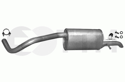 Silencieux arrière Seat Ibiza 1.2 pot échappement voiture essence 60 64 69 cv 2005-2009