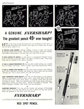 1937 Eversharp Red Spot Pencil:Give You a Dollar For It Vintage Print Ad