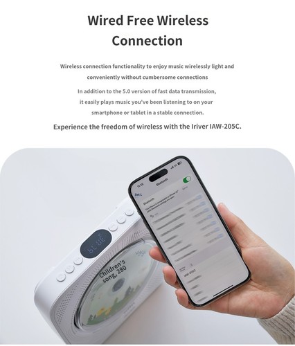 iRiver Wandhalterung CD Player weiß kabellose Verbindung / Bluetooth / Radio / USB - Bild 14 von 14