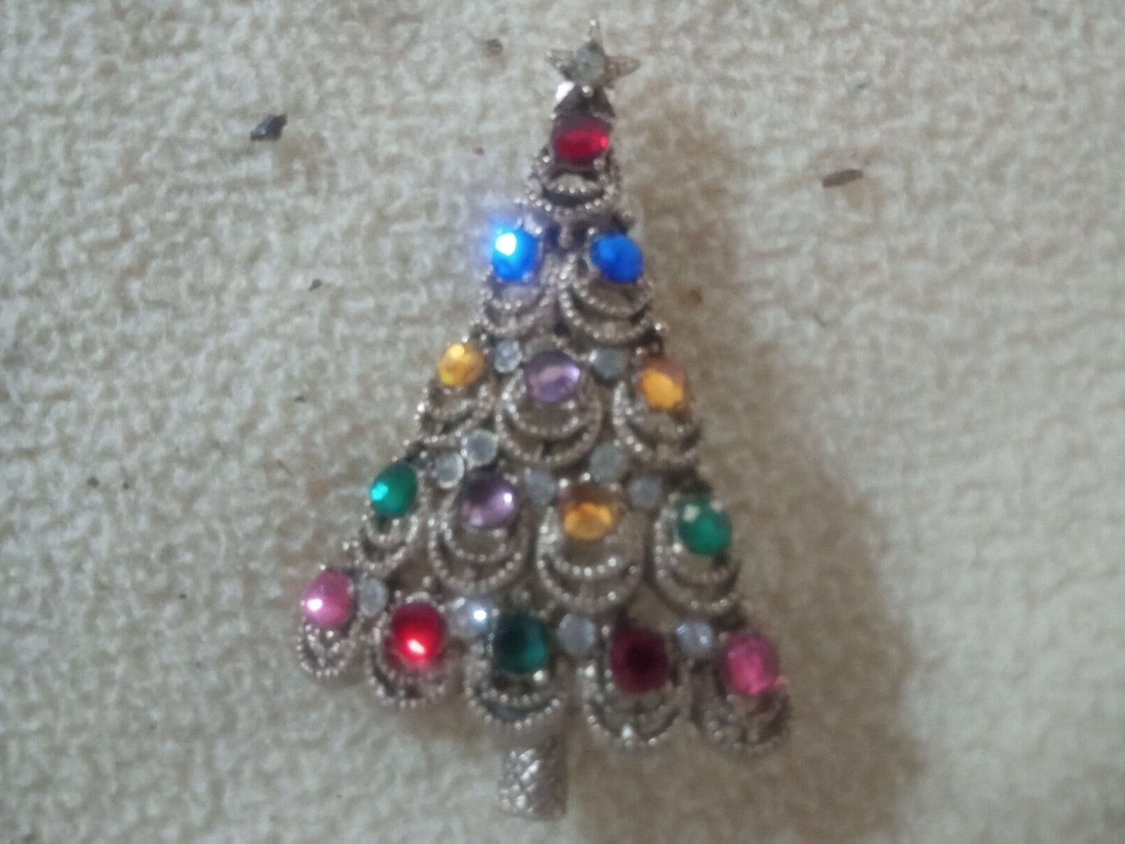 Lot of 3 Vintage Christmas Tree Pins Brooches eBay