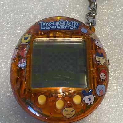 たまちゃん　トナー1 シー1 ハイドレ1 tamagotchi connection V1 orange clear/transparent with sparkles
