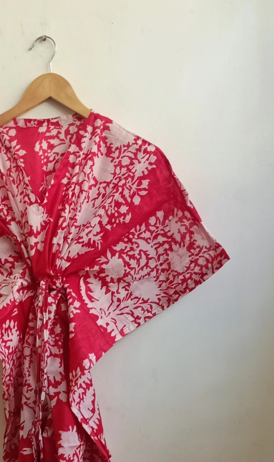 PALM ANGELS Abito da notte maxi abito caftano rosso indiano grande palma puro cotone caftano