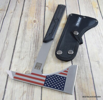 12'' TAC-FORCE FIXED BLADE FULL TANG AXE TOMAHAWK 3CR13 RAZOR SHARP BLADE