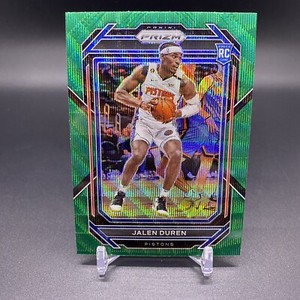 Green Wave!🚨2022-23 Panini Prizm Jalen Duren RC Detroit Pistons Rookie #239