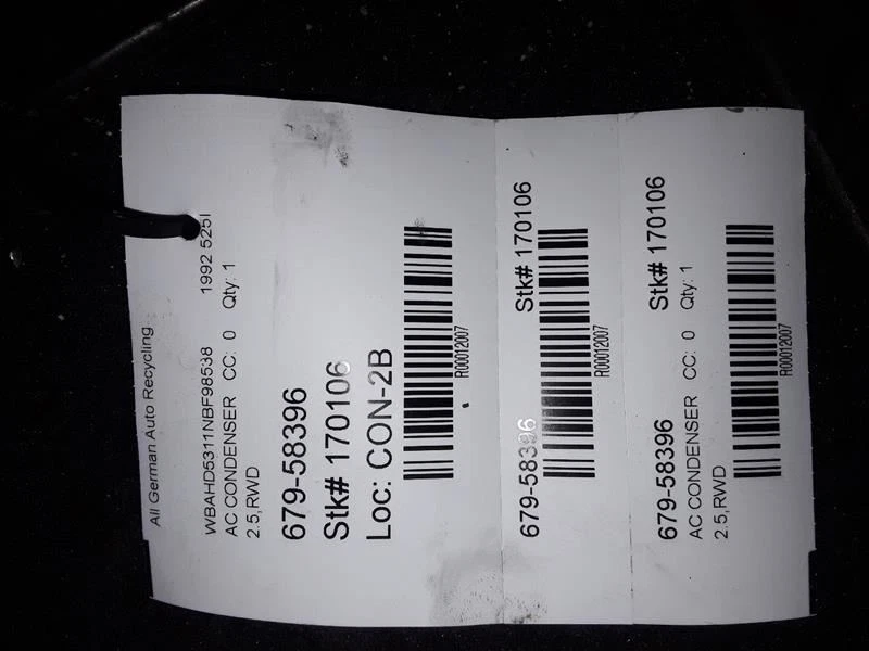 1992 宝马 525I 交流电连接器 2.5,RWD — 第 4/4 张图片