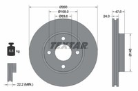 2X Textar 92063503 Bremsscheibe FüR Ford Ford Usa