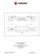 Landini Carraro 20.29 IFS Axle Workshop Manual