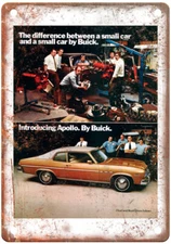 Vintage 1973 Buick Apollo Auto Ad Reproduction Metal Sign A10961