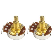 2x Guitar Bass B250K Potentiometer Pot Long Copper Shaft Full Size Linear Taper