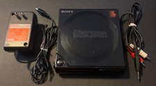 Vintage 1987 Japan SONY Discman D-3 67988 and Adapter /plugs - read
