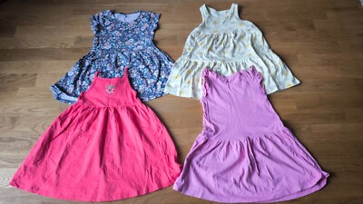 Set Kleidung DopoDopo Name It Primark 4x Kleider Gr. 110 Muster Blumen Sommer
