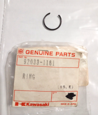Kawasaki ZX-6, KLF220, KDX200 Piston Pin Snap Ring NOS 92033-1161