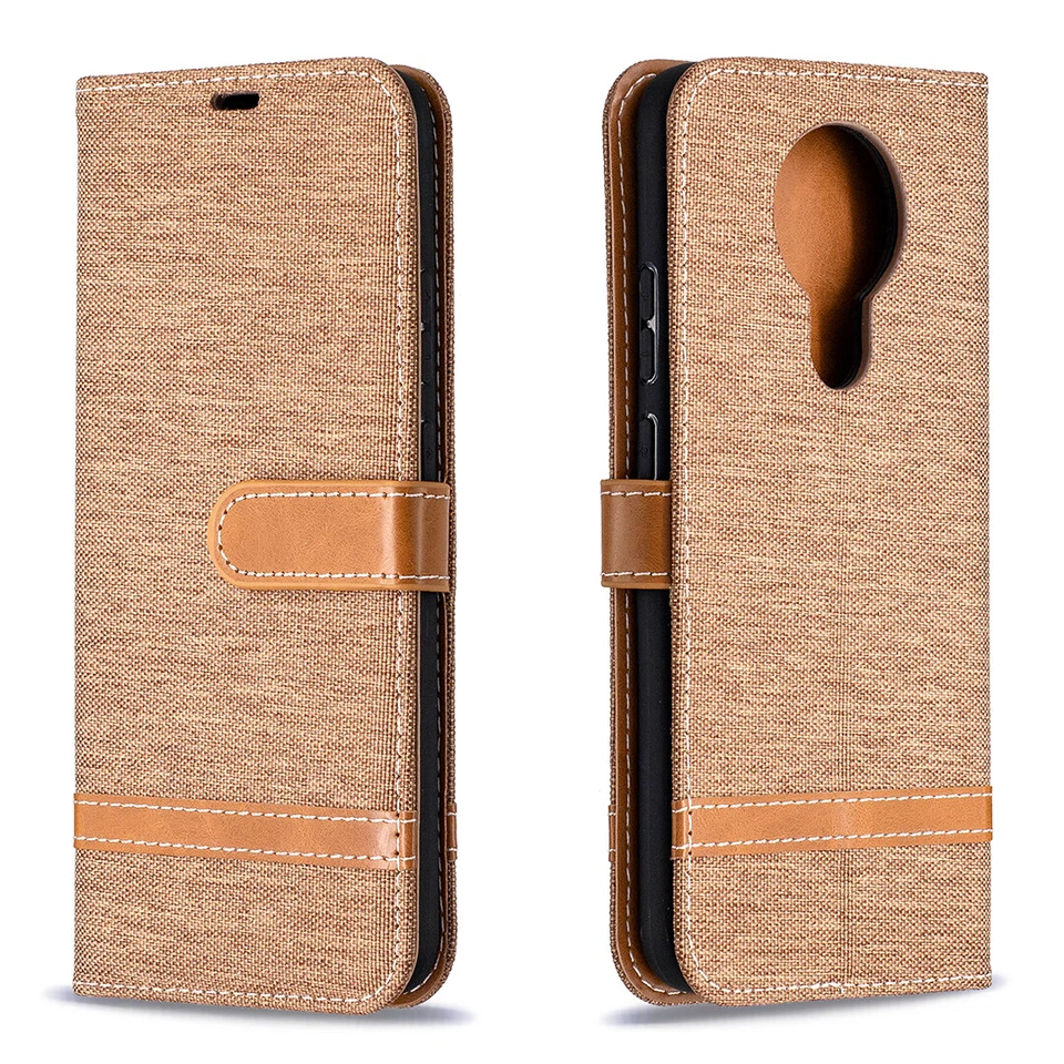 Magnetic Denim Canvas Wallet Stand Flip Case Cover For Nokia 2.2 3.2 4.2 6.2 7.2 - Image 3 of 4