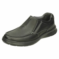 Image of Mens Clarks Casual Everyday Slip On Leather Shoes Cotrell Free