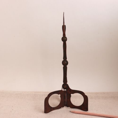 Signed Japanese Folding Candlestick Tanaka Hisashige Travel Candle Holder Bronze