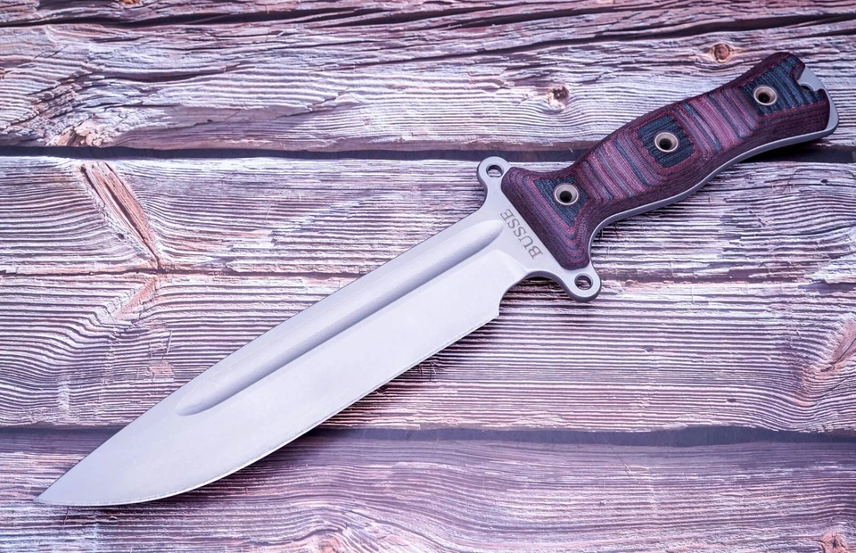 Busse Combat Team Gemini Ultra Light Brigade, Big DC Coated INFI, negro y rojo G10 Foto 2 de 4