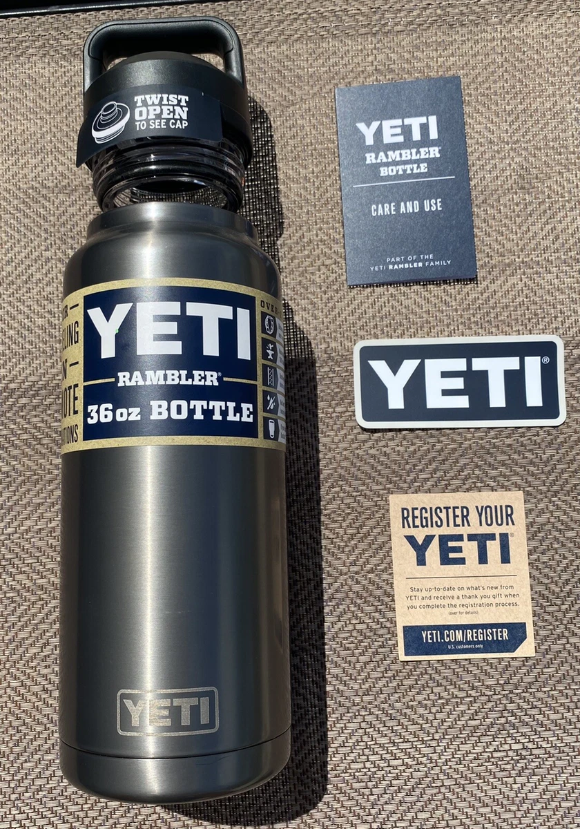 Yeti Rambler Bottle 36 Oz Graphite with Chug Cap